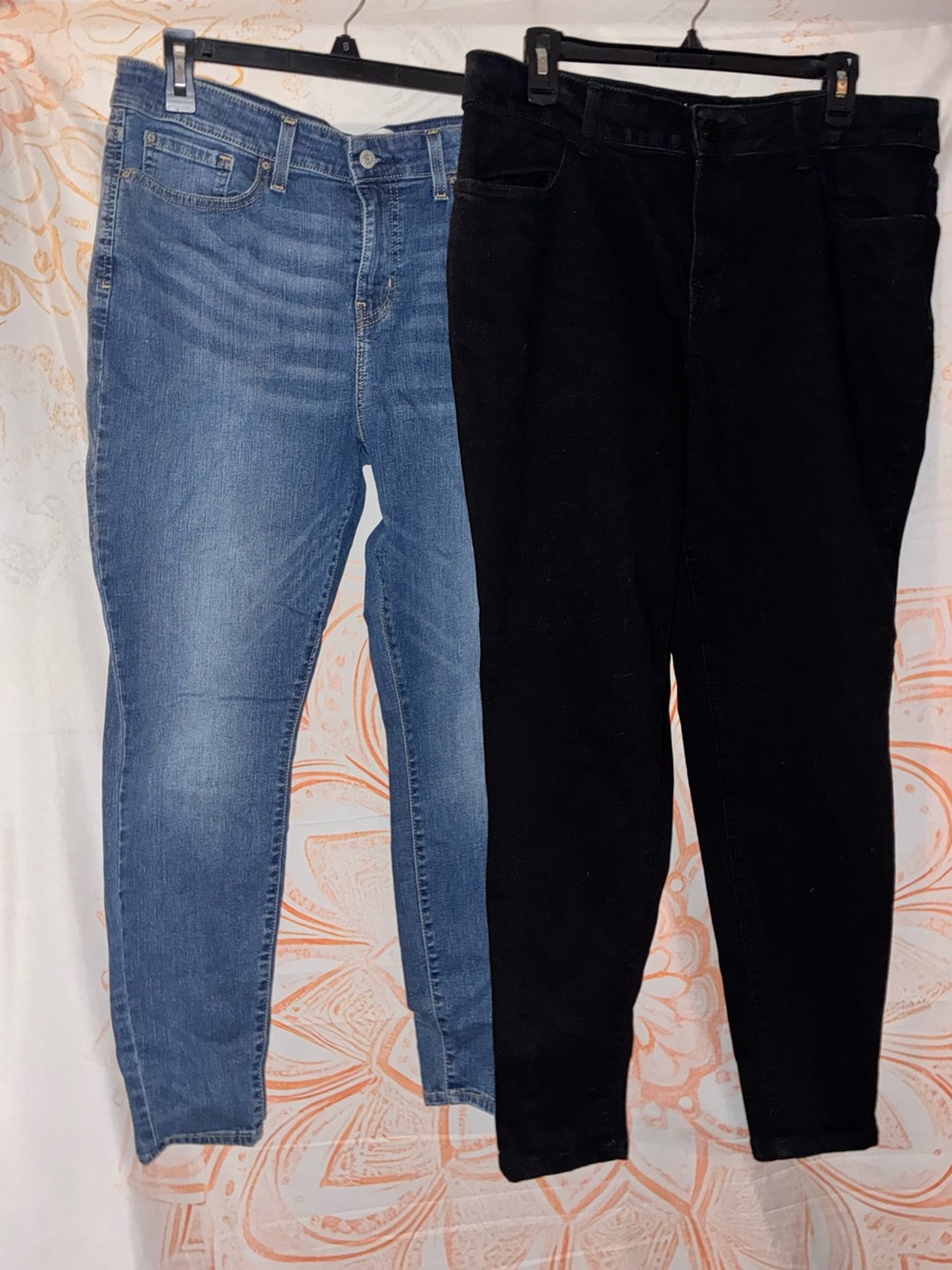 Women’s Mid-Rise Maurice’s Black Jeans - Levi’s Mid-Rise Jeans-Both shorts